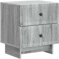 vidaXL Nachtkastje Grijs sonoma 43 x 34,5 x 47,5 cm Bewerkt hout