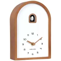 Karlsson Curva Cuckoo Wandklok | Met Koekoeksklok | 16.8x24.8x6.4cm | Dark hout