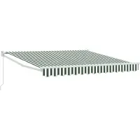 vidaXL Uitschuifbare luifel Groen en Wit 300 x 250 x 165 cm