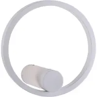 JUST LIGHT LED-wandlamp Archie, dimbaar, wit / opaal, Woon-/ Eetkamer, metaal, Modern, LED wandlamp