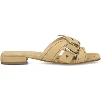 Stefano lauran Dames Slippers 25037 - Beige - Maat 38