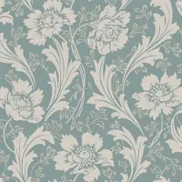 Duro Vliesbehang 100-04 - Gammalsvenska Papper - Klassiek Blauw - 53cm x 10.05m