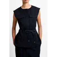 French Connection Clover Tie Waistcoat Black Maat: 16 | Gilets Outlet | Dames | Zwart