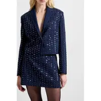 French Connection Sherry Embellished Blazer Navy Maat: S | Blazers Outlet | Dames | Blauw