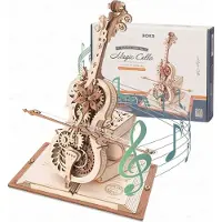 Robotime houten 3D puzzel - muziekdoos Magic Cello