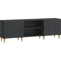 vidaXL TV Kast 150 x 31 x 50 cm Zwart Bewerkt hout