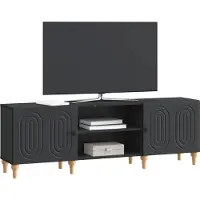 vidaXL TV Kast 150 x 31 x 50 cm Zwart Bewerkt hout