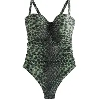 Next Badpak olijfgroen / mintgroen / zwart