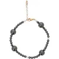 Usha Armband rose-goud / zwart