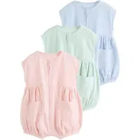 Next Rompertje/body blauw / mintgroen / rosa