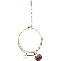 IZIA Armband goud / rood / zwart