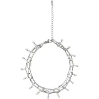 IZIA Armband zilver / parelwit