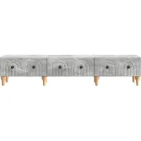 vidaXL TV Kast met lade Betongrijs 147 x 34,5 x 30 cm Bewerkt hout