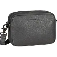 Mandarina Duck Leren Schoudertas Mellow Leather Crossbody Camera Bag Stormy Weather Donkergrijs