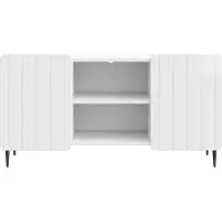 vidaXL TV Kast 102 x 34,5 x 52 cm Hoogglans Wit Bewerkt hout