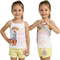 Sarcia.eu Paw Patrol Meisjespyjama, tweedelige zomerpyjama met spaghettibandjes, 100% katoen OEKO-TEX