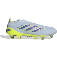 Adidas Predator Elite Veterloze IJzeren-Nop Voetbalschoenen (SG) Lichtblauw Blauw Geel