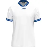 Jako Retro Shirt Korte Mouw Kinderen - Wit / Royal | Maat: 164