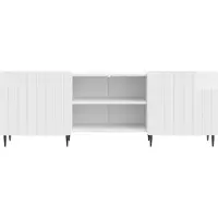 vidaXL TV Kast Hoogglans Wit 150 x 31 x 52 cm Bewerkt hout