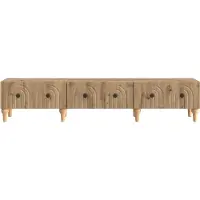 vidaXL TV Kast 147 x 34,5 x 30 cm Artisanaal eiken Bewerkt hout