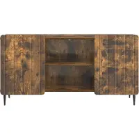vidaXL TV Kast 102 x 34,5 x 52 cm Gerookt eiken Bewerkt hout