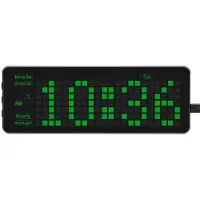 Sertronics Pico-Clock-Green - LED Klok - RTC DS3231 - Buzzer - 5V USB