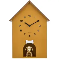 Karlsson Klok Dog House Ochre Yellow Wooden Roof