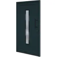 vidaXL Voordeur 108x200 cm PVC antracietkleurig