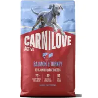Carnilove Carnilov Active Dog Dry Made with Salmon & Turkey for Junior Large Breeds 4 kg