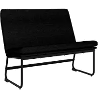 vidaXL Bankje 100x75x76 cm stof zwart