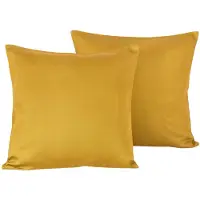 De Witte Lietaer Set Kussenslopen Olivia Golden Yellow - 2 stuks - 40 x 40 cm - Geel - Katoen Satijn