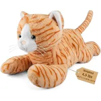 Ren Verzwaaringsknuffel - Verzwaarde Knuffel - Spanningskuffel - Tijger - Oranje - ‎26cm x 13cm x 69cm; 2 kg