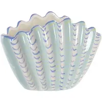 Home ESPRIT Vaas Hemelsblauw Keramiek Schelp Mediterrane 22 X 11,3 X 15 CM