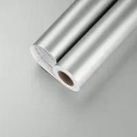 Ce - Zelfklevend Aluminium Behang - 40x300cm - Waterdicht - Zilver