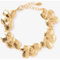 Sissy-Boy Gold plated armband met bloemen