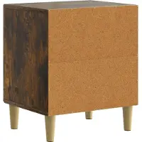 vidaXL Nachtkastje Gerookt eiken 43 x 34,5 x 50 cm Bewerkt hout
