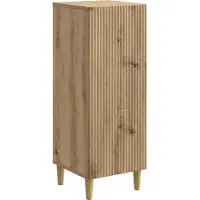 vidaXL Dressoir Artisanaal eiken 33 x 34,5 x 90 cm Bewerkt hout