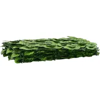 vidaXL Balkonscherm met bladeren Groen en Geel 400 x 75 cm