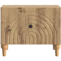 vidaXL Salontafel Artisanaal eiken 49 x 50 x 40 cm Bewerkt hout