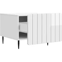 vidaXL Salontafel met lade Hoogglans Wit 49 x 50 x 42 cm Bewerkt hout