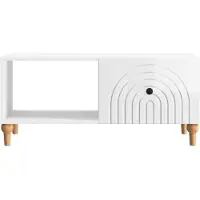 vidaXL Salontafel, hoogglans wit, 90 x 50 x 40 cm, houtvezel