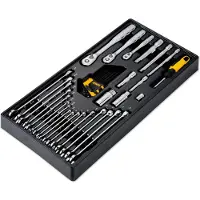 DeWalt gereedschapset met 341 onderdelen, verdeeld in 3 modules