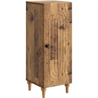 vidaXL Dressoir Oud hout 33 x 34,5 x 90 cm Bewerkt hout