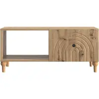vidaXL Salontafel Artisanaal eiken 90 x 50 x 40 cm Bewerkt hout