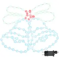 vidaXL Kerstbel 144 LED's Multikleur 57 x 47,5 cm PVC