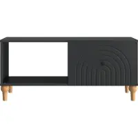 vidaXL Salontafel Zwart 90 x 50 x 40 cm Bewerkt hout