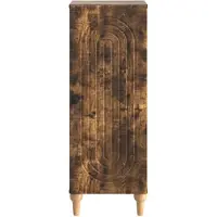 vidaXL Dressoir Gerookt eiken 33 x 34,5 x 90 cm Bewerkt hout