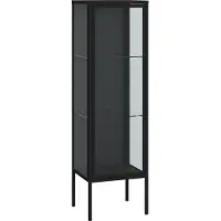 En.casa Vitrinekast Borshavisa 116x34x30 cm zwart []