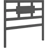 vidaXL Hoofdbord 105,5x4x100 cm massief grenenhout grijs