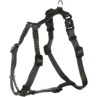 Flamingo Ziggi H-harnas - Harnas Honden - H-harnas Ziggi Donkergrijs Xs 25-40cm 10mm - 1st - 138094 - 1st